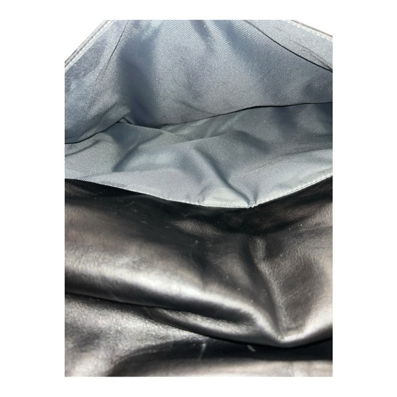 Kenneth Cole New York Black Leather Messenger Laptop Bag with Adjustable Strap - Picture 8 of 11